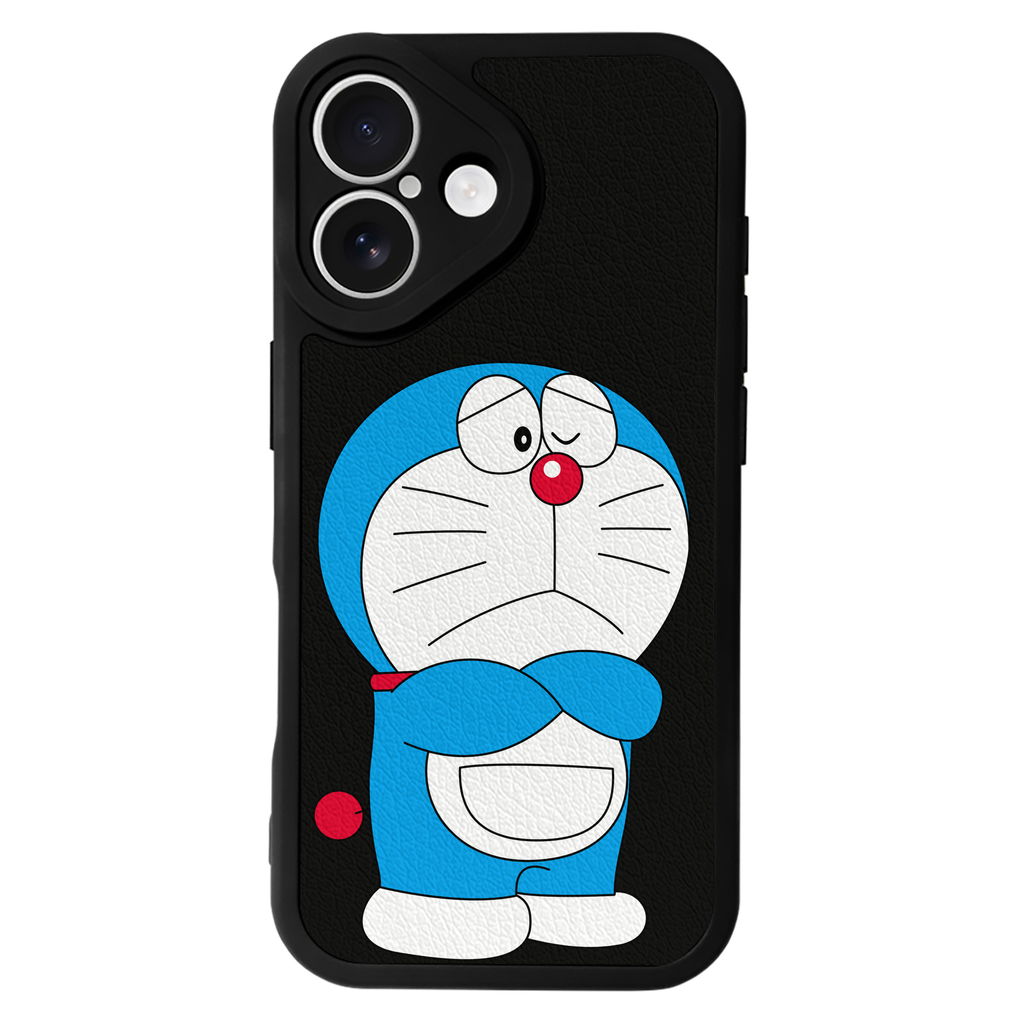 （画像用） ドラえもん Doraemon 【iPhone 16シリーズ対応】シリコンスマホケース（レザー調） 材質：シリコン